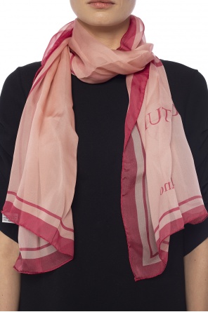 Silk scarf with logo, zdjęcie 2 Silk scarf with logo od Moschino